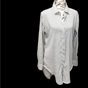 Philosophy Republic Clothing Oversized Pinstriped Button Down | S |